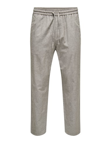 ONSLINUS CROP 0007 COT LIN PNT NOOS Bungee Cord TWO TONE (WHITE)