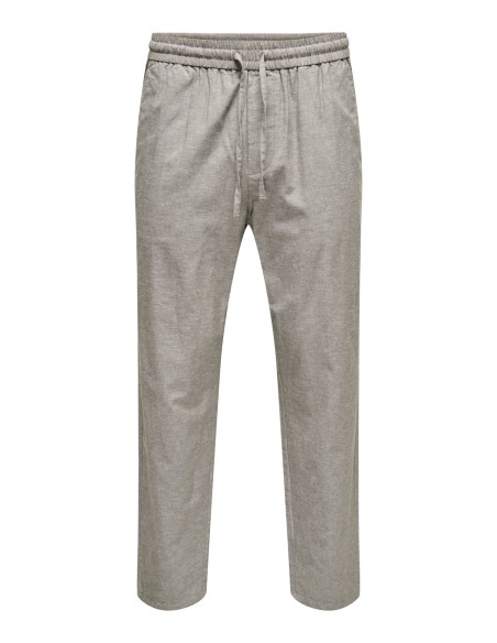 ONSLINUS CROP 0007 COT LIN PNT NOOS Bungee Cord TWO TONE (WHITE)