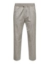 ONSLINUS CROP 0007 COT LIN PNT NOOS Bungee Cord TWO TONE (WHITE)
