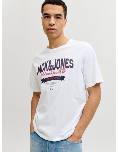 CAMISETA JJELOGO TEE SS O-NECK 2 COL SS26 SN Bright White