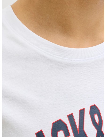 CAMISETA JJELOGO TEE SS O-NECK 2 COL SS26 SN Bright White