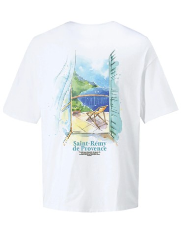 CAMISETA JORVALLEY TEE SS CREW NECK TG LN Bright White LANDSCAPE