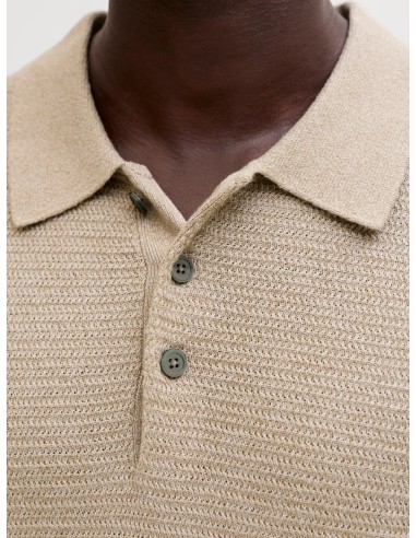 JPRBLURILEY KNIT POLO SS SN Lemon Pepper twist