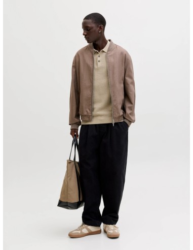 JPRBLURILEY KNIT POLO SS SN Lemon Pepper twist