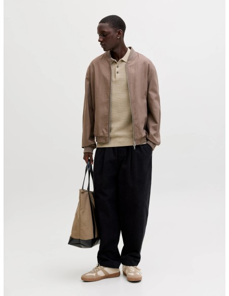JPRBLURILEY KNIT POLO SS SN Lemon Pepper twist
