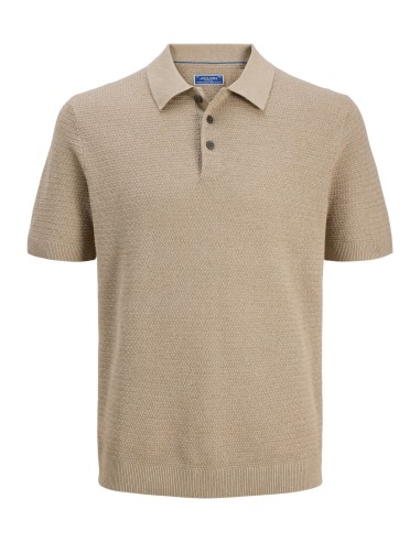 JPRBLURILEY KNIT POLO SS SN Lemon Pepper twist