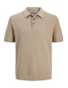 JPRBLURILEY KNIT POLO SS SN Lemon Pepper twist