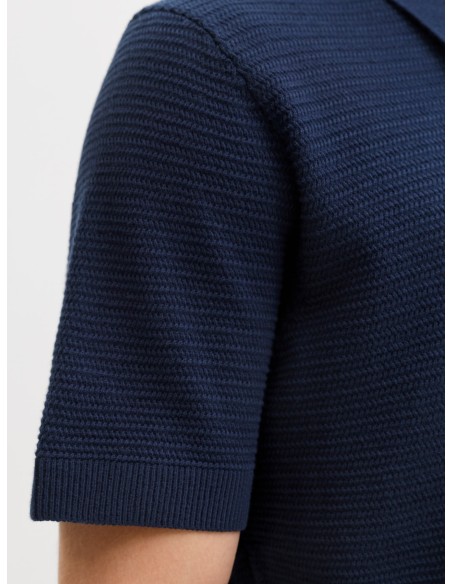 JPRBLURILEY KNIT POLO SS SN Sky Captain