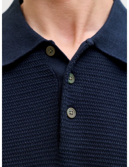 JPRBLURILEY KNIT POLO SS SN Sky Captain