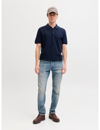 JPRBLURILEY KNIT POLO SS SN Sky Captain