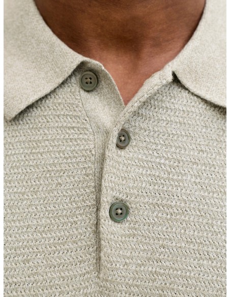 JPRBLURILEY KNIT POLO SS SN Mermaid twist