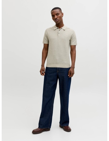JPRBLURILEY KNIT POLO SS SN Mermaid twist
