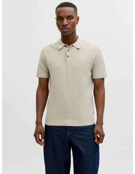 JPRBLURILEY KNIT POLO SS SN Mermaid twist
