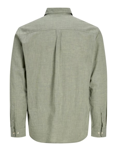 CAMISA JJESUMMER LINEN BLEND SHIRT L/S SN New Sage