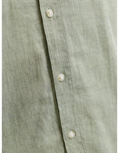CAMISA JJESUMMER LINEN BLEND SHIRT L/S SN New Sage
