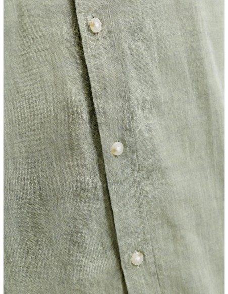 CAMISA JJESUMMER LINEN BLEND SHIRT L/S SN New Sage