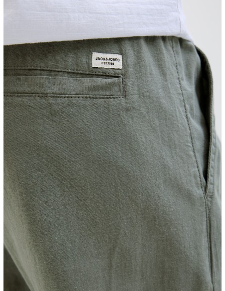 PANTALÓN LINO JPSTKANE SUMMER LINEN BLEND JOGGER SN Agave Green SOLID