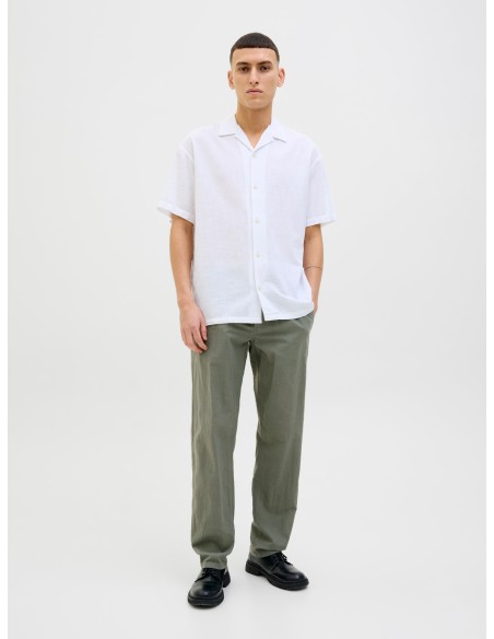 PANTALÓN LINO JPSTKANE SUMMER LINEN BLEND JOGGER SN Agave Green SOLID
