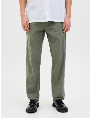 PANTALÓN LINO JPSTKANE SUMMER LINEN BLEND JOGGER SN Agave Green SOLID
