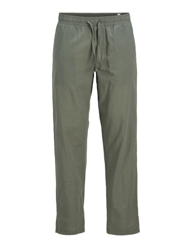 PANTALÓN LINO JPSTKANE SUMMER LINEN BLEND JOGGER SN Agave Green SOLID
