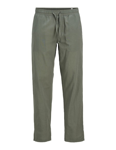 PANTALÓN LINO JPSTKANE SUMMER LINEN BLEND JOGGER SN Agave Green SOLID