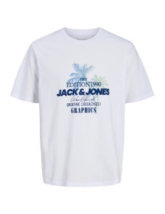 CAMISETA JJGRADIENT PRINT TEE SS CREW NECK LN Bright White