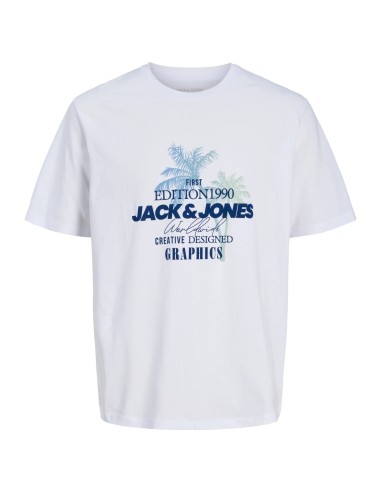 CAMISETA JJGRADIENT PRINT TEE SS CREW NECK LN Bright White