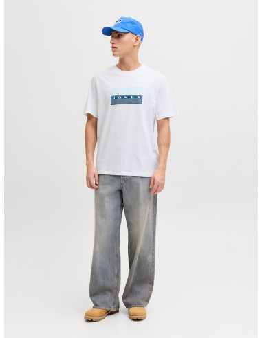 CAMISETA JCOFUSION DOTS PRINT TEE SS CREW SN Bright White