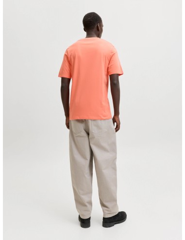 CAMISETA JCOFUSION DOTS PRINT TEE SS CREW SN Persimmon