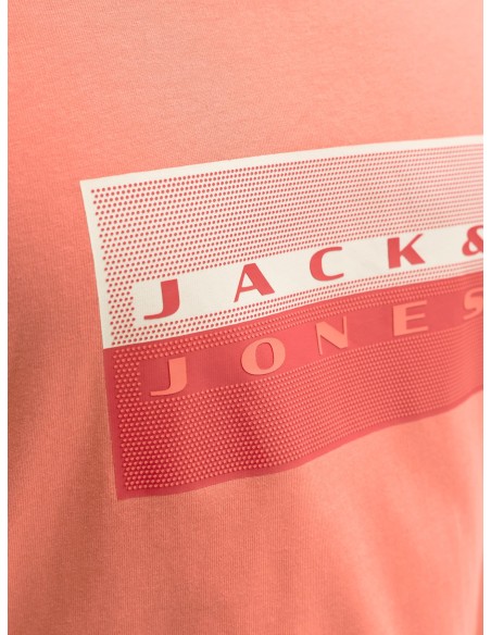 CAMISETA JCOFUSION DOTS PRINT TEE SS CREW SN Persimmon
