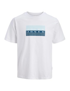 CAMISETA JCOFUSION DOTS PRINT TEE SS CREW SN Bright White
