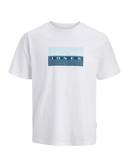CAMISETA JCOFUSION DOTS PRINT TEE SS CREW SN Bright White