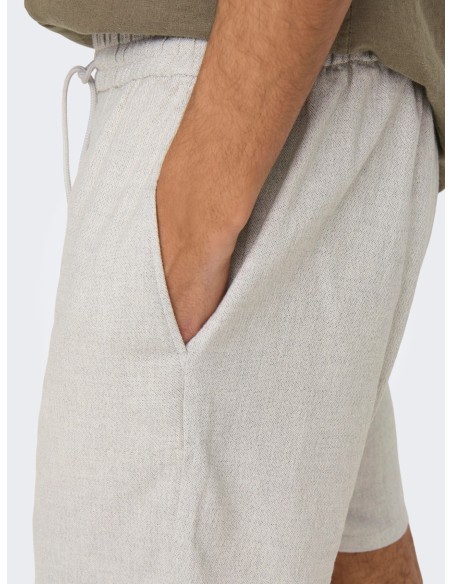 BERMUDAS ONSTEL LINEN MIX 0245 SHORTS Cloud Dancer
