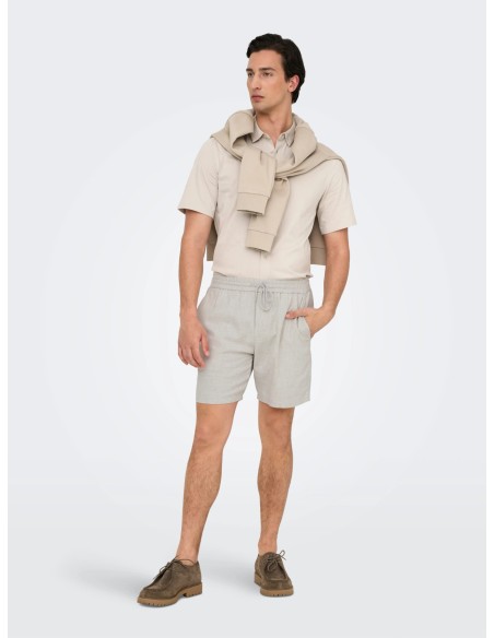 BERMUDAS ONSTEL LINEN MIX 0245 SHORTS Cloud Dancer