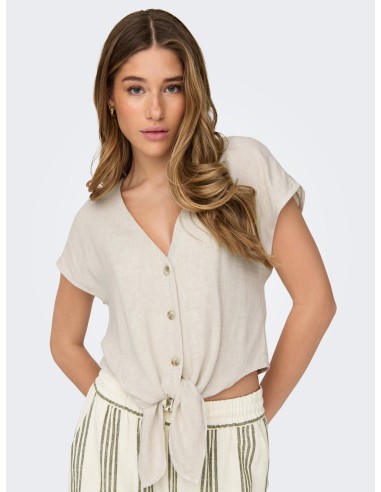 ONLSIESTA SS KNOT LIN BL SHIRT PNT NOOS Moonbeam