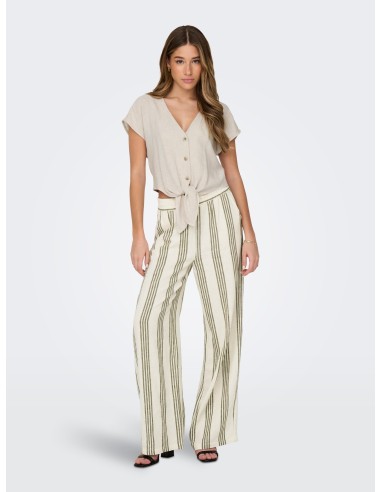 ONLSIESTA SS KNOT LIN BL SHIRT PNT NOOS Moonbeam