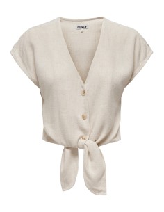 ONLSIESTA SS KNOT LIN BL SHIRT PNT NOOS Moonbeam