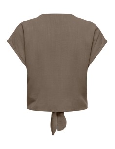 ONLSIESTA SS KNOT LIN BL SHIRT PNT NOOS Walnut 2