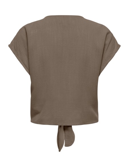 ONLSIESTA SS KNOT LIN BL SHIRT PNT NOOS Walnut