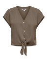 ONLSIESTA SS KNOT LIN BL SHIRT PNT NOOS Walnut