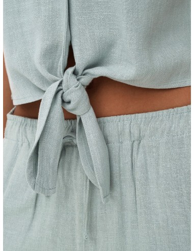 ONLSIESTA SS KNOT LIN BL SHIRT PNT NOOS Abyss