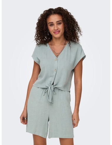 ONLSIESTA SS KNOT LIN BL SHIRT PNT NOOS Abyss