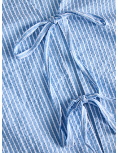JXWINDY SEERSUCKER LS TIE SHIRT WVN LN Little Boy Blue STRIPES