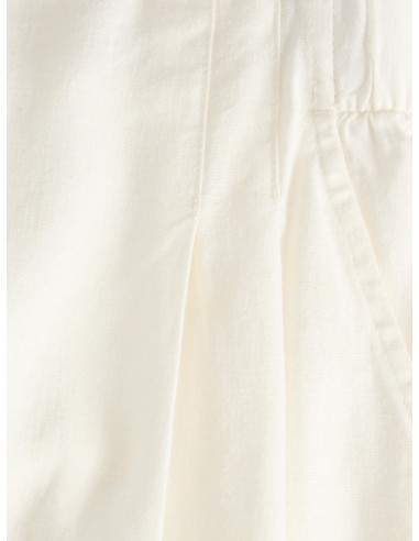 JXALMIRA LINEN BLEND HW SHORTS WVN LN Blanc de Blanc