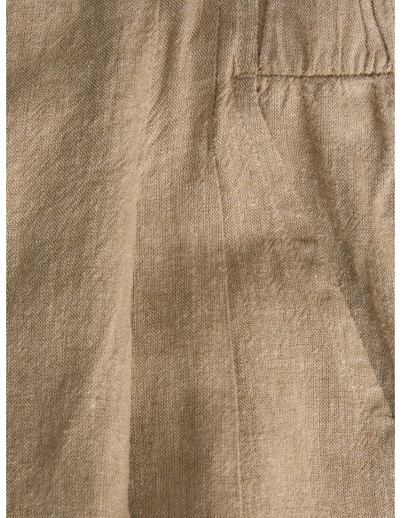 JXALMIRA LINEN BLEND HW SHORTS WVN LN Silver Mink
