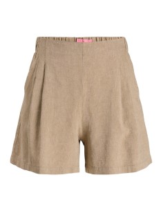 JXALMIRA LINEN BLEND HW SHORTS WVN LN Silver Mink