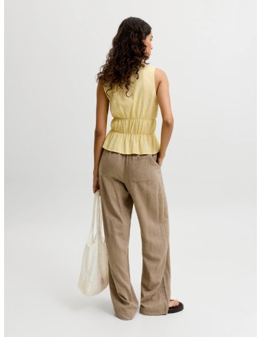 PANTALONES JXALMIRA LINEN BLEND HW PANT WVN LN Silver Mink
