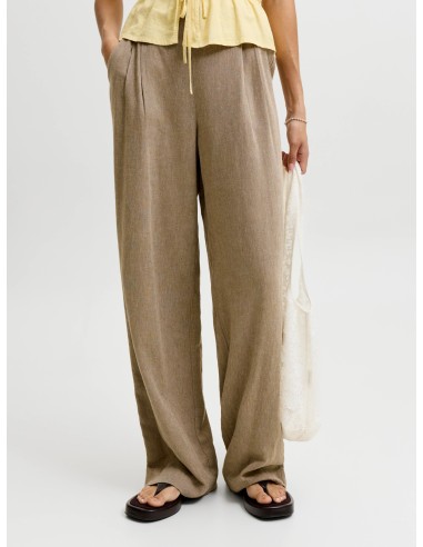 PANTALONES JXALMIRA LINEN BLEND HW PANT WVN LN Silver Mink