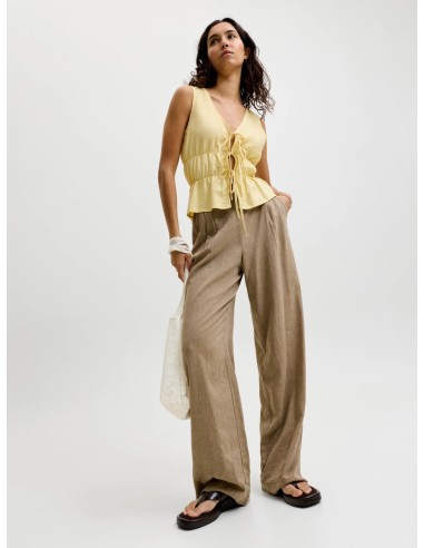 PANTALONES JXALMIRA LINEN BLEND HW PANT WVN LN Silver Mink