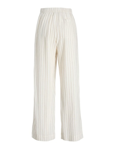 PANTALONES JXALMIRA LINEN BLEND HW PANT WVN LN Blanc de Blanc Silver Mink